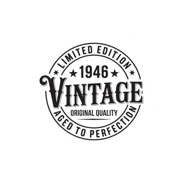 Vintage limited edition badge with the year 1946 and star details