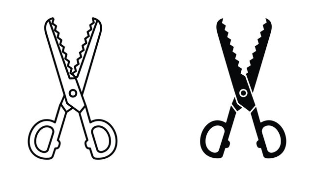 Pinking Shears Icon Set