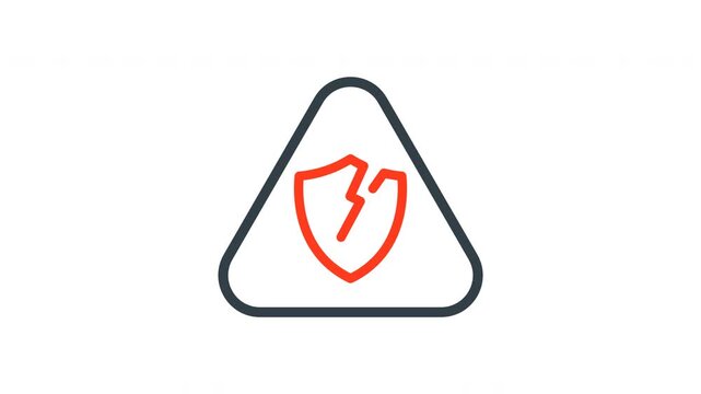 Animated vulnerability icon representing cyber risk, system weakness, and threat exposure. Ideal for cybersecurity platforms, risk analysis tools, and security monitoring systems.