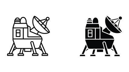 Space Lander Satellite Dish Vector Graphic Communication Exploration © SHAHRIYAR RASEL