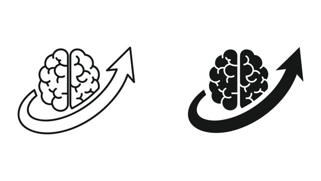 Brain Growth Arrow Graph Concept