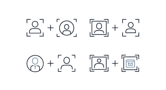 Collection of Human Icons Representing People and User Profiles.