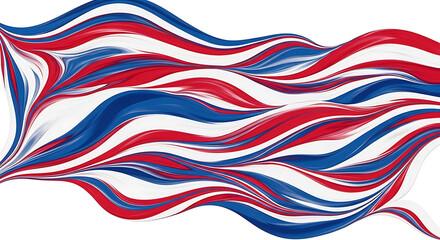 Fototapeta premium A red and blue wavy ribbon