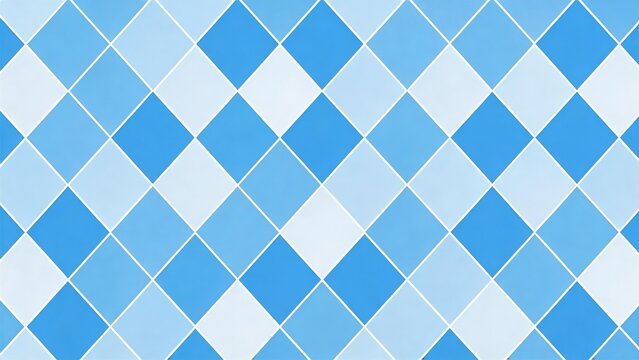 Blue and white diamond tile pattern