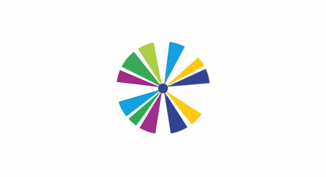 Colorful Abstract Design with Radial Elements and Vibrant Hues.