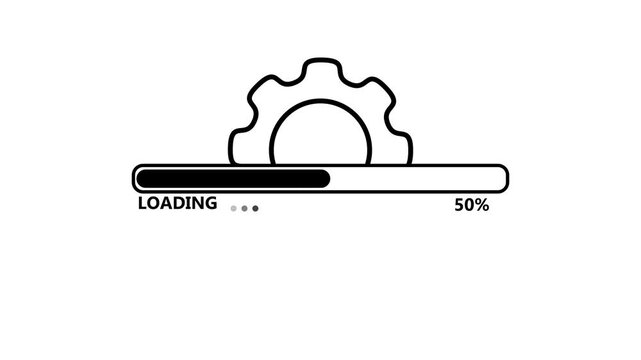 Update system icon. Concept of upgrade application progress icon for graphic and web design. Upgrade Update system icon
