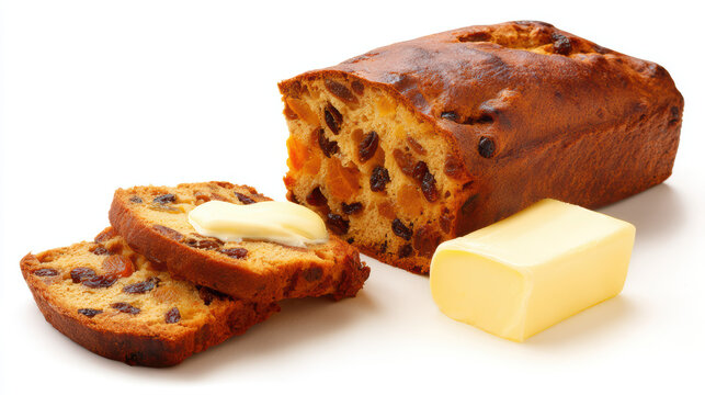 transparent bara brith fruit bread with vibrant colors and textures