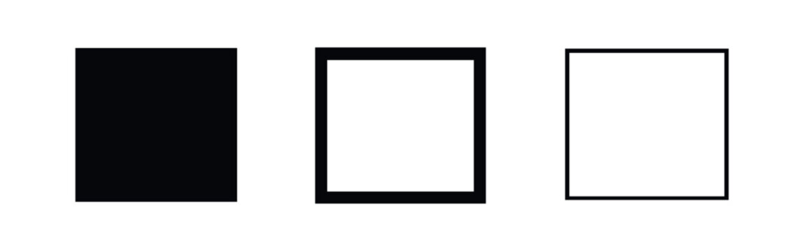 Blank Vertical Rectangle Frames Icon Set. Minimal Design Element and Placeholder Template.