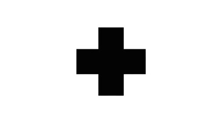 Fototapeta premium Black Plus Sign Symbol Icon.