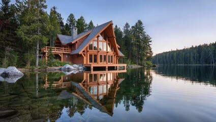 Obraz premium Luxury Wooden Chalet