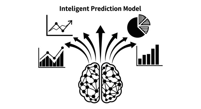 Brain with Intelligent Prediction Model Graphs.