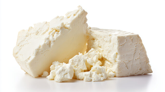 food photography of caerphilly cheese with artisanal elements