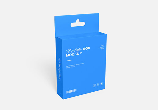 Hanging Packaging Product Box Mockup