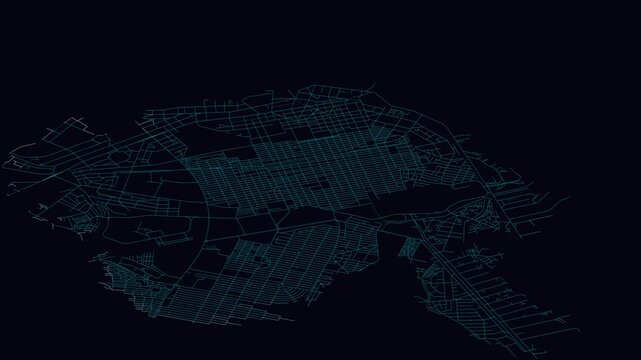 Kinshasa, Congo (Kinshasa), City Infrastructure Expansion Animation, Urban Visualization Technology
