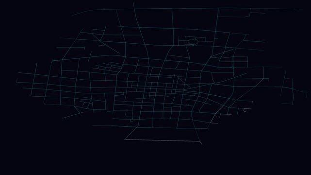 Heze, China, City Infrastructure Expansion Animation, Urban Visualization Technology