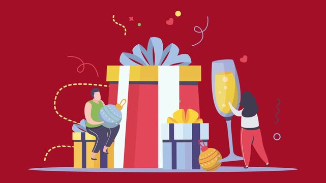 Christmas Gift Celebration Animation