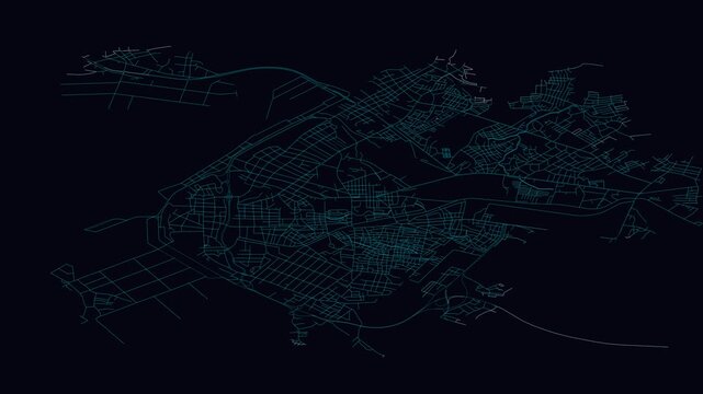 Douala, Cameroon, City Infrastructure Expansion Animation, Urban Visualization Technology