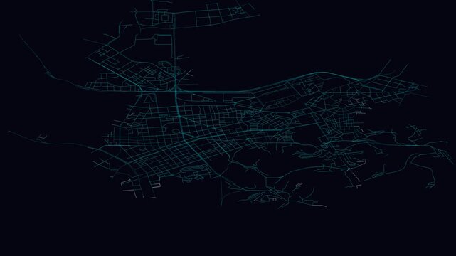 Dalian, China, City Infrastructure Expansion Animation, Urban Visualization Technology