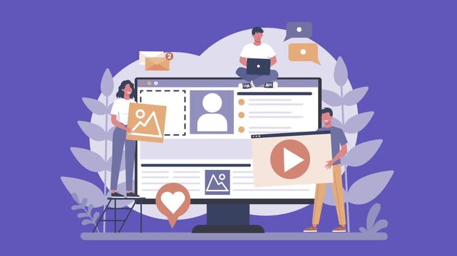 Content Management System Dashboard Animation