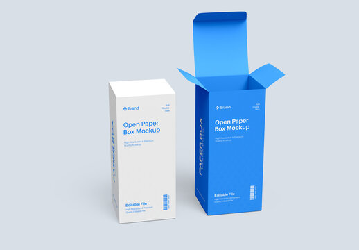 3D Open and Closed Box Mockup