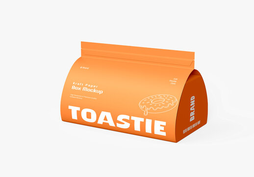 Takeaway Kraft Paper Box Mockup