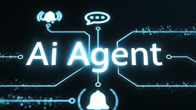 Exploring the cutting-edge realm of artificial intelligence agents, showcasing smart technology and automation for digital assistance in a futuristic network concept
