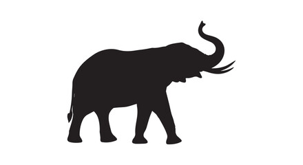 Obraz premium Majestic silhouette of a black cow standing against an unseen backdrop of nature