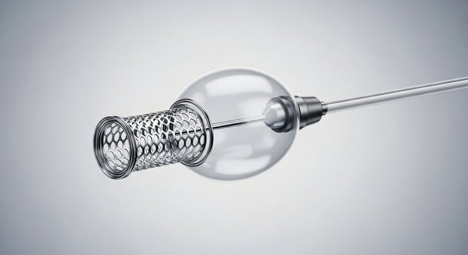 Abstract metallic and glass scientific laboratory device with honeycomb pattern detail