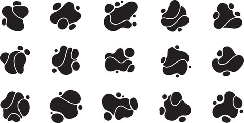 Fototapeta premium Black Footprints Pattern on White Background Illustration