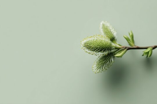 Minimal Spring Lesson Plan Background with Tiny Bud Detail