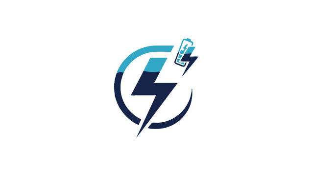 Creative lightning bolt logo design for energy and technology company.