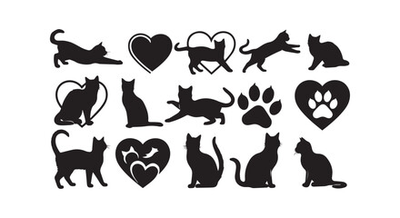 a collection of black and white illustrations of various dinosaurs and prehistoric creatures in a grid layout © mek