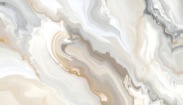 A swirling abstract marble pattern in shades of white, gray, and gold