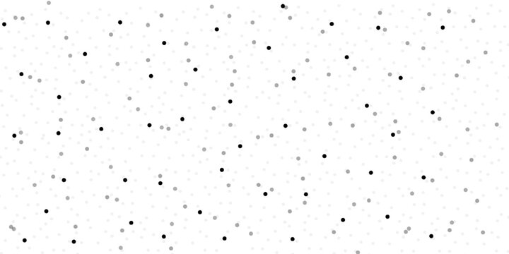 Seamless polka dot pattern. Vector pattern with black circles on white background.