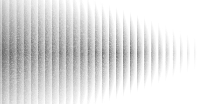 Abstract white and grey geometric background with vertical stripes and grainy grunge gradient texture. Concept vector design