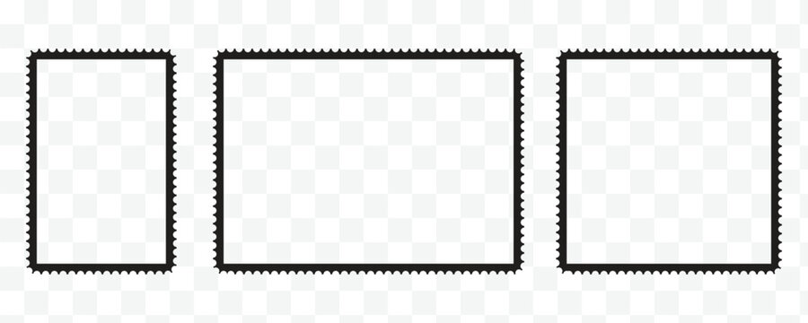 Collection of blank postage stamp templates