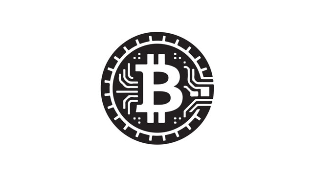 Bitcoin Logo Symbol For Cryptocurrency Concepts