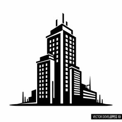 Fototapeta premium Modern city skyscraper building architecture.