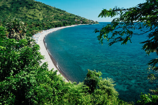 Wonderful landscape with a beach and turquoise water in Bali