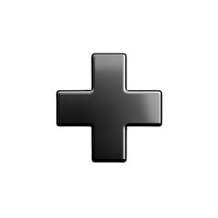 Fototapeta premium Professional Isolated Black Plus Sign on White Background Usage and Purpose