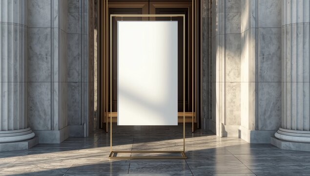 Wedding white Board, welcome sign, Seating chart Mockup , outdoors. Greeting template with clipping path. 3D rendering 