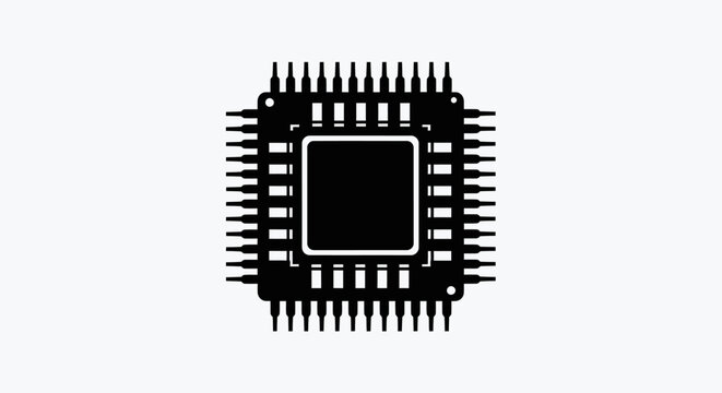 Close-up of a computer microchip.