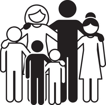 silhouette of family