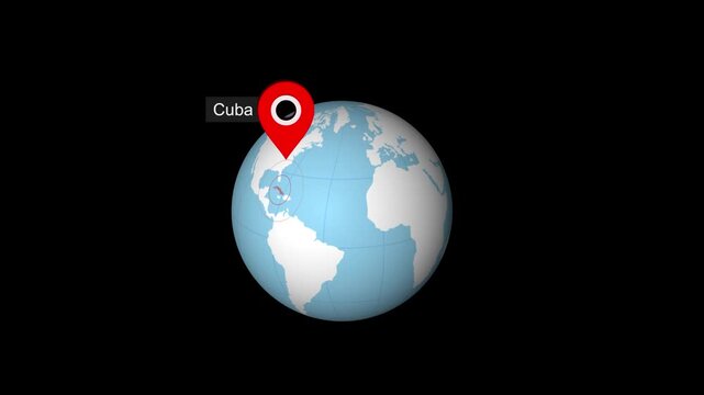 Cuba Map Pointer with Global Context