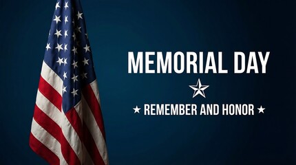 A patriotic display of the American flag on Memorial Day, symbolizing remembrance and honor.