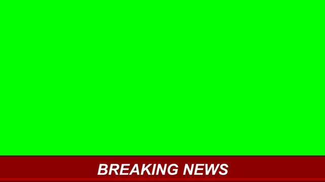 Breaking News Banner Animation Green Screen
