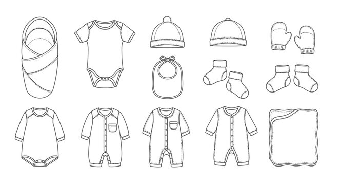 Baby clothes and accessories illustration 9.