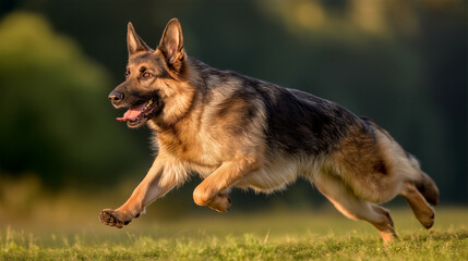 german shepherd dog on grass