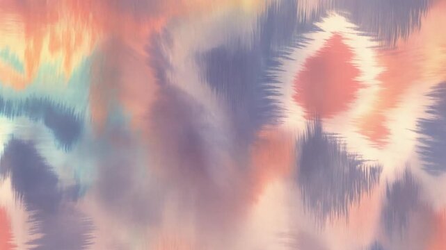 Abstract pastel batik tie-dye pattern with soft blurred colors and a dreamy texture, creating a serene artistic background.