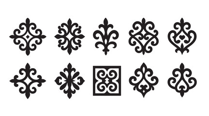 Obraz premium A vector set of elements for ethnic design, patterns, prints, and decor